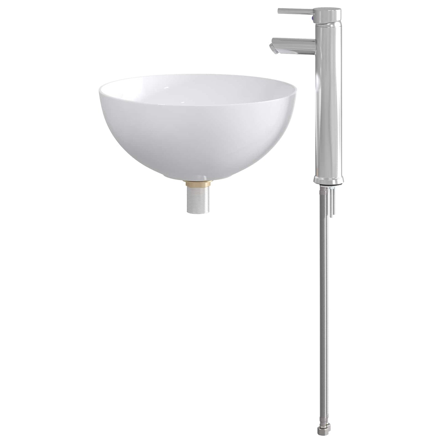 vidaXL Bathroom Wash Basin Chrome 35.5 x 35.5 x 14.5 cm Metal