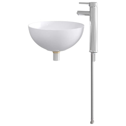 vidaXL Bathroom Wash Basin Chrome 35.5 x 35.5 x 14.5 cm Metal