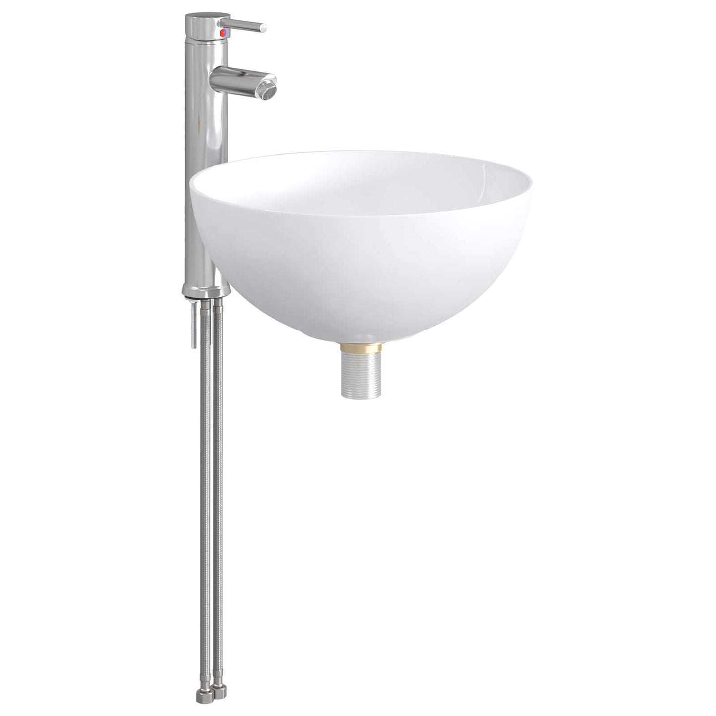 vidaXL Bathroom Wash Basin Chrome 35.5 x 35.5 x 14.5 cm Metal