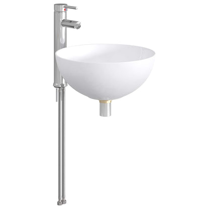 vidaXL Bathroom Wash Basin Chrome 35.5 x 35.5 x 14.5 cm Metal