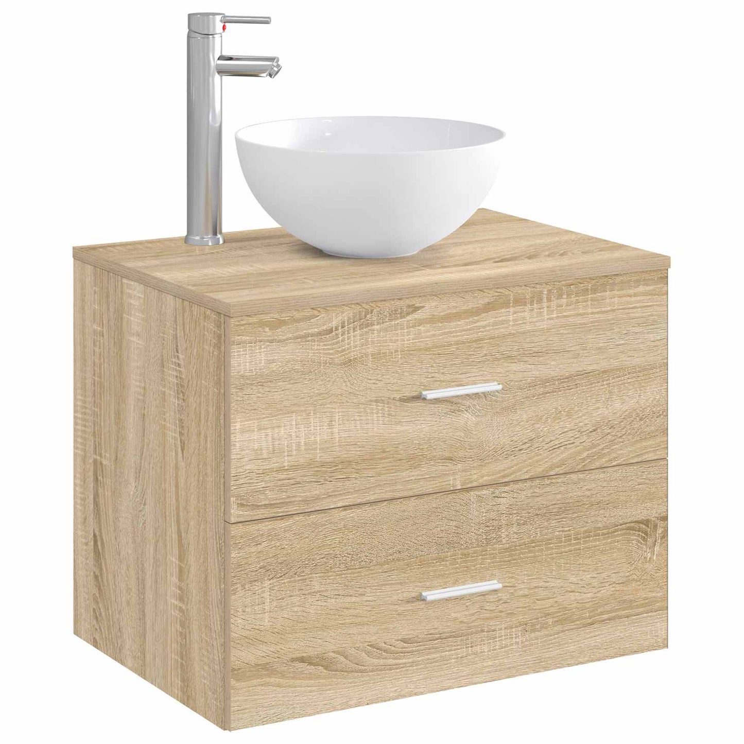 vidaXL Bathroom Wash Basin Chrome 35.5 x 35.5 x 14.5 cm Metal