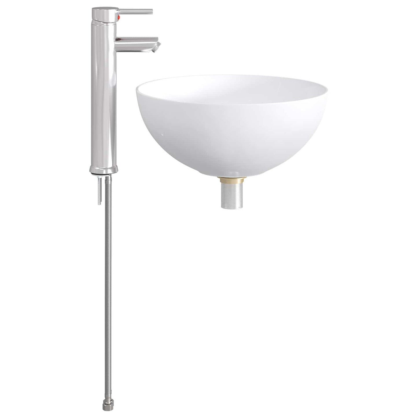 vidaXL Bathroom Wash Basin Chrome 35.5 x 35.5 x 14.5 cm Metal