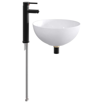 vidaXL Bathroom Wash Basin Matte Black 35.5 x 35.5 x 14.5 cm Metal
