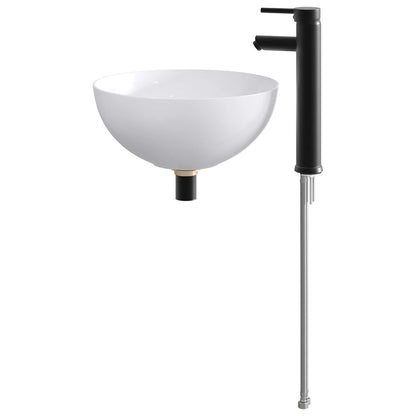vidaXL Bathroom Wash Basin Matte Black 35.5 x 35.5 x 14.5 cm Metal