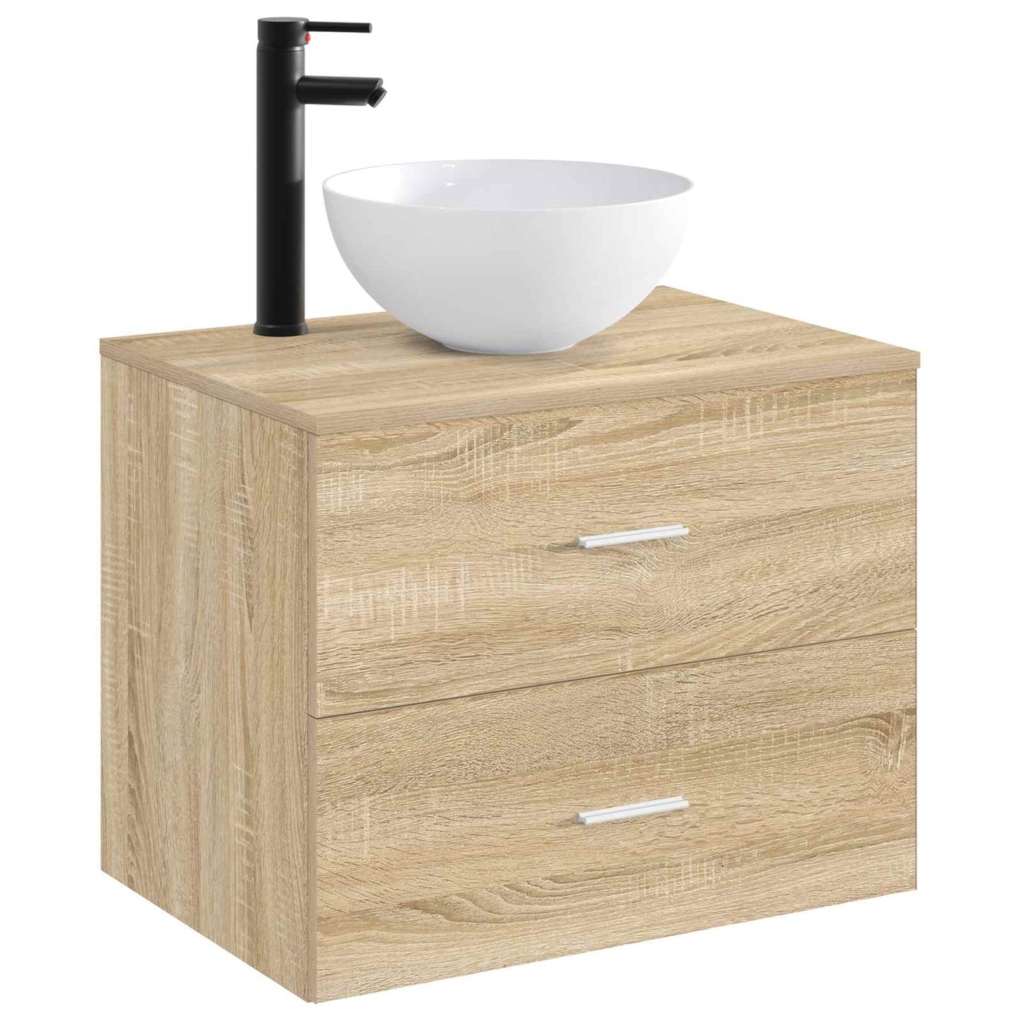 vidaXL Bathroom Wash Basin Matte Black 35.5 x 35.5 x 14.5 cm Metal