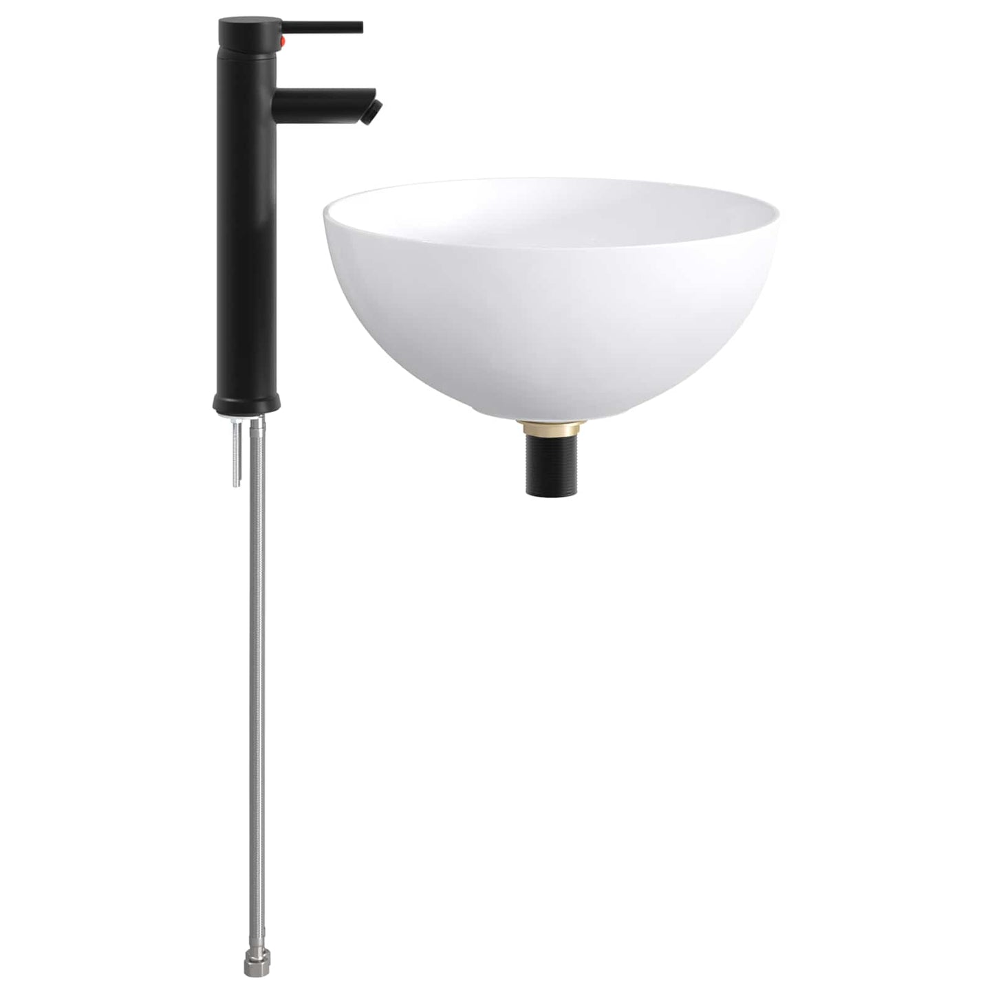 vidaXL Bathroom Wash Basin Matte Black 35.5 x 35.5 x 14.5 cm Metal