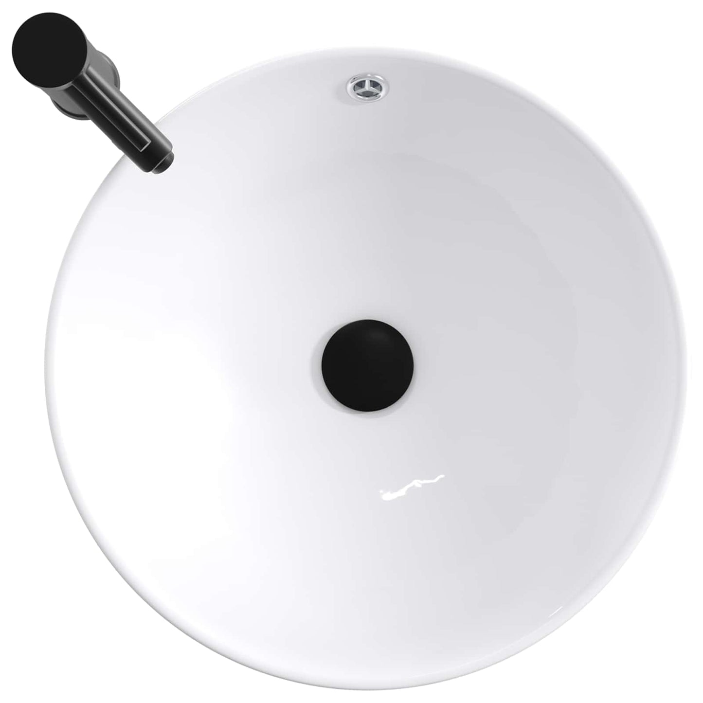 vidaXL Bathroom Wash Basin Matte Black 44 x 44 x 16 cm Metal