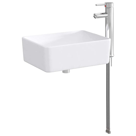 vidaXL Bathroom Wash Basin Chrome 40.5 x 30.5 x 13 cm Metal