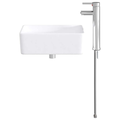 vidaXL Bathroom Wash Basin Chrome 40.5 x 30.5 x 13 cm Metal