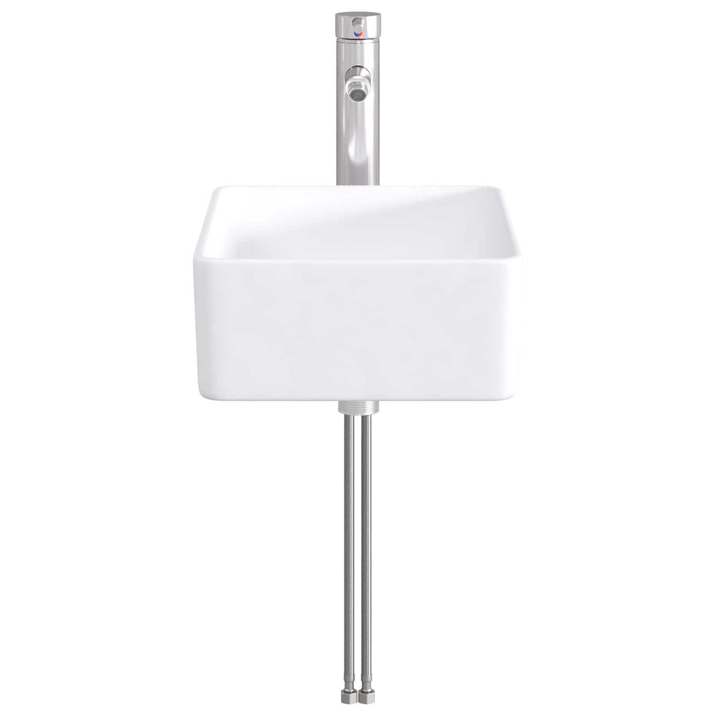 vidaXL Bathroom Wash Basin Chrome 40.5 x 30.5 x 13 cm Metal