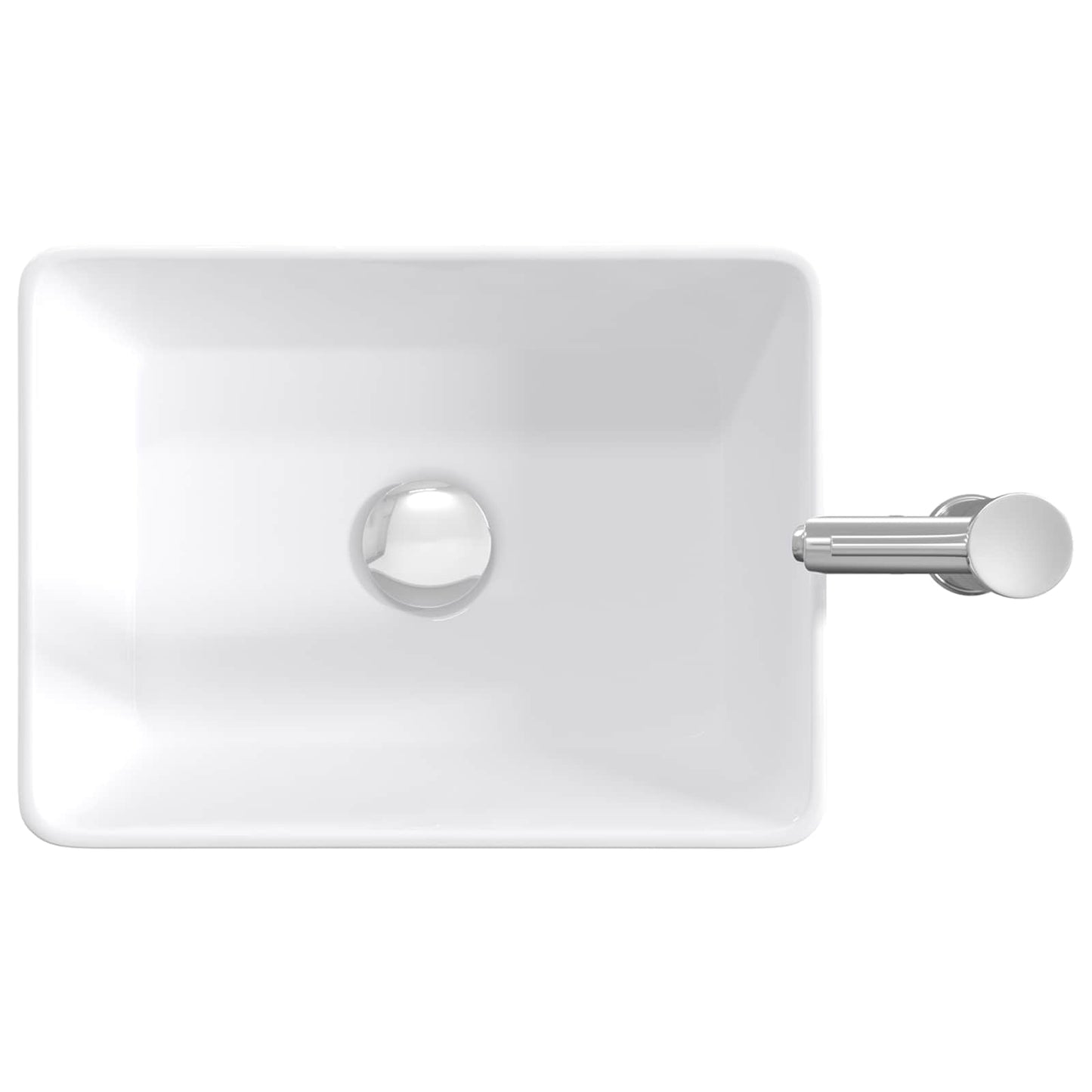 vidaXL Bathroom Wash Basin Chrome 40.5 x 30.5 x 13 cm Metal