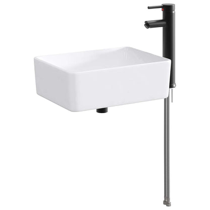 vidaXL Bathroom Wash Basin Matte Black 40.5 x 30.5 x 13 cm Metal