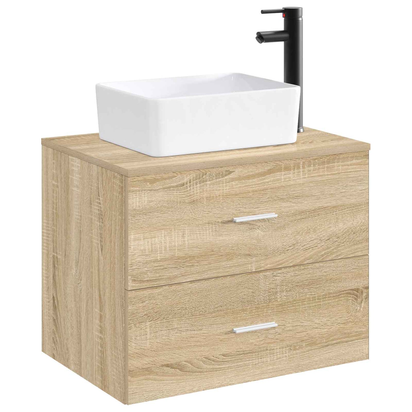 vidaXL Bathroom Wash Basin Matte Black 40.5 x 30.5 x 13 cm Metal