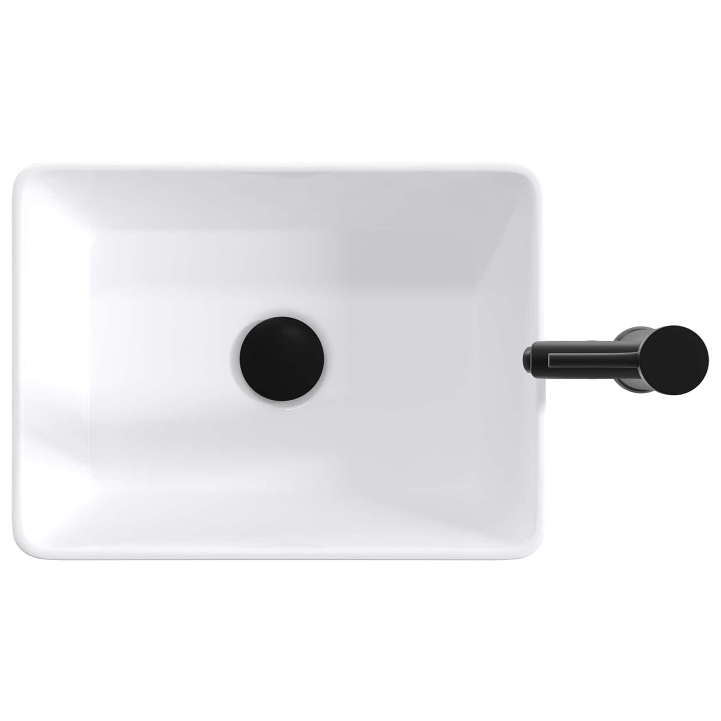 vidaXL Bathroom Wash Basin Matte Black 40.5 x 30.5 x 13 cm Metal