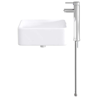 vidaXL Bathroom Wash Basin Chrome 36.5 x 36.5 x 13 cm Metal