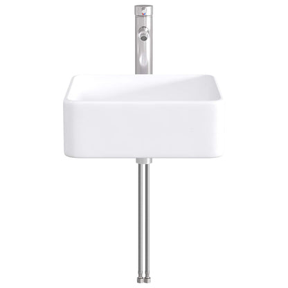 vidaXL Bathroom Wash Basin Chrome 36.5 x 36.5 x 13 cm Metal