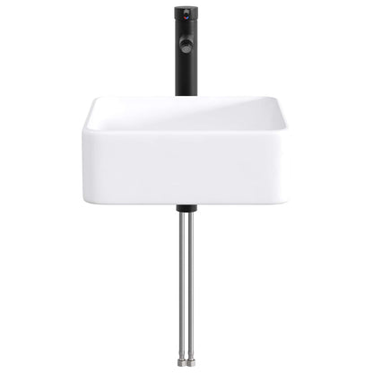 vidaXL Bathroom Wash Basin Matte Black 49 x 37 x 14 cm Metal
