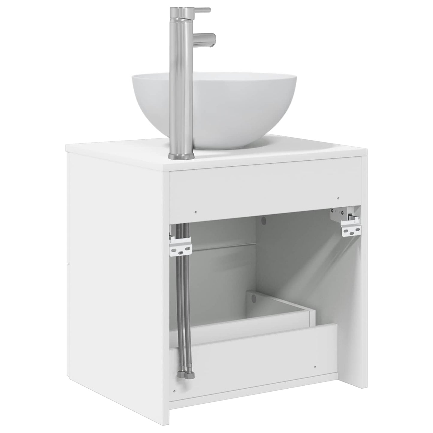 vidaXL Wall-Mounted Sink Vanity White 49.5 x 35 x 63 cm