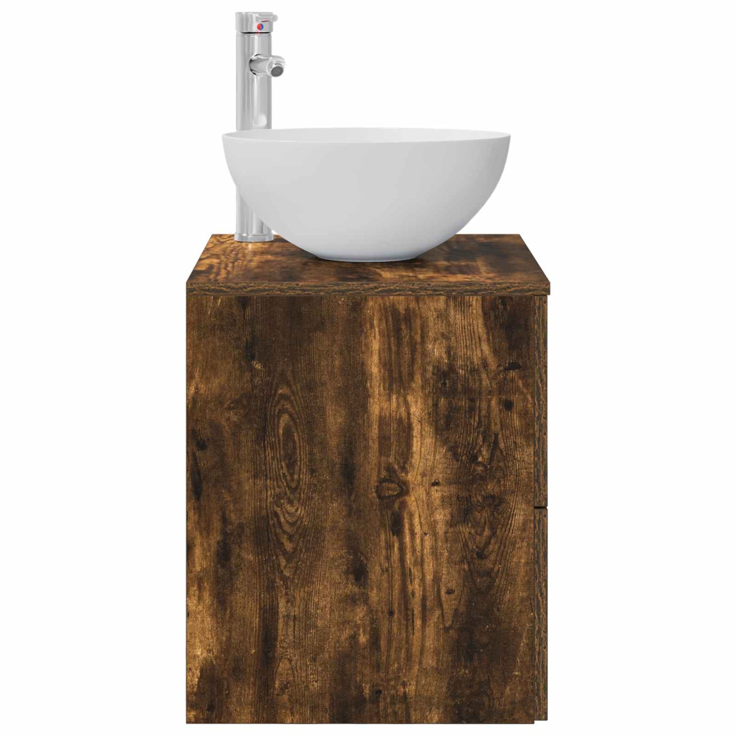 vidaXL Wall-Mounted Sink Vanity Smoked Oak 49.5 x 35 x 63 cm