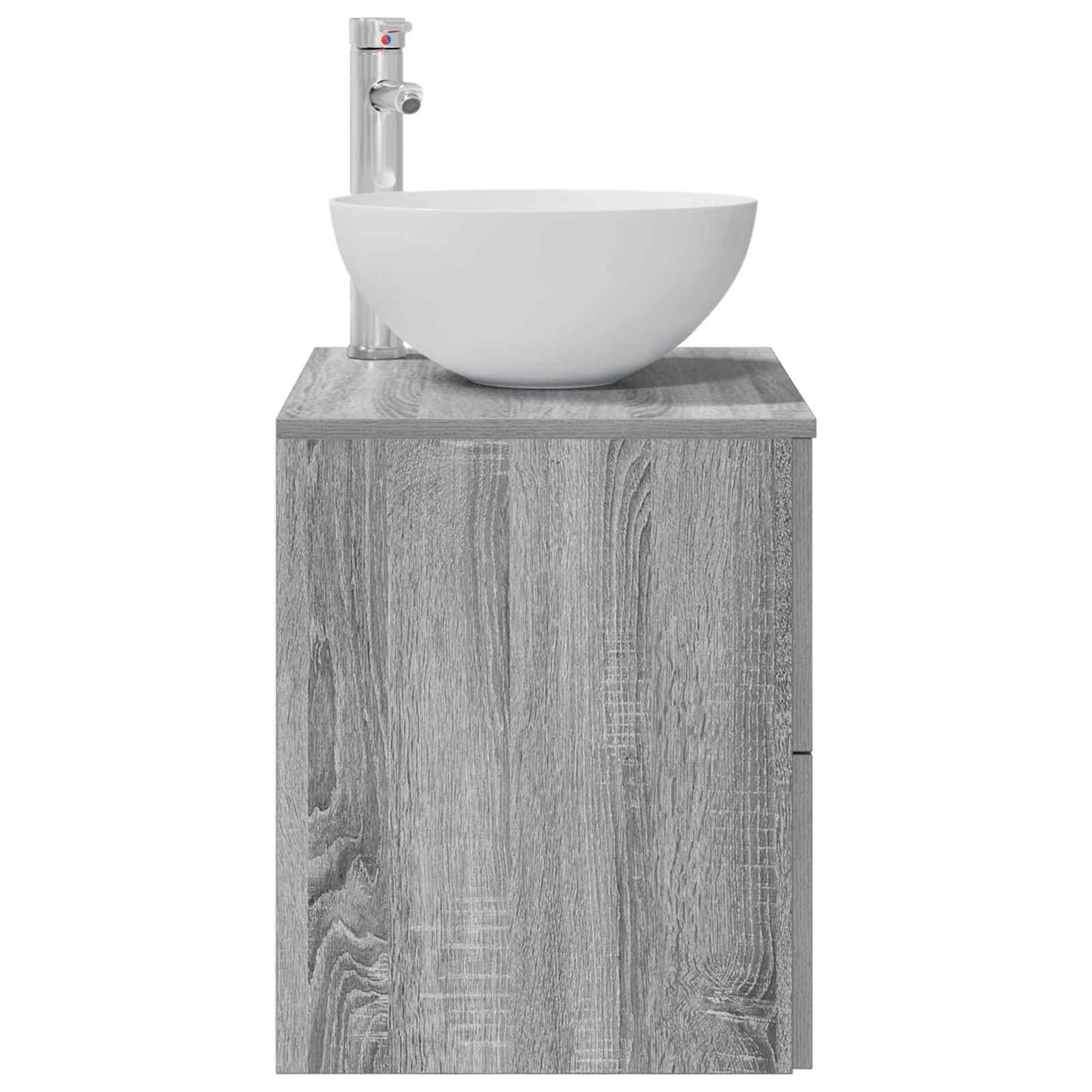 vidaXL Wall-Mounted Sink Vanity Grey Sonoma 49.5 x 35 x 63 cm