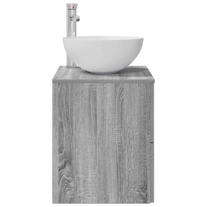 vidaXL Wall-Mounted Sink Vanity Grey Sonoma 49.5 x 35 x 63 cm