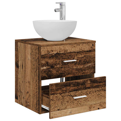 vidaXL Wall-Mounted Sink Vanity Old Wood 49.5 x 35 x 63 cm