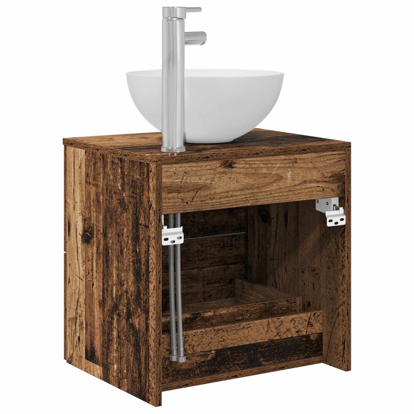vidaXL Wall-Mounted Sink Vanity Old Wood 49.5 x 35 x 63 cm