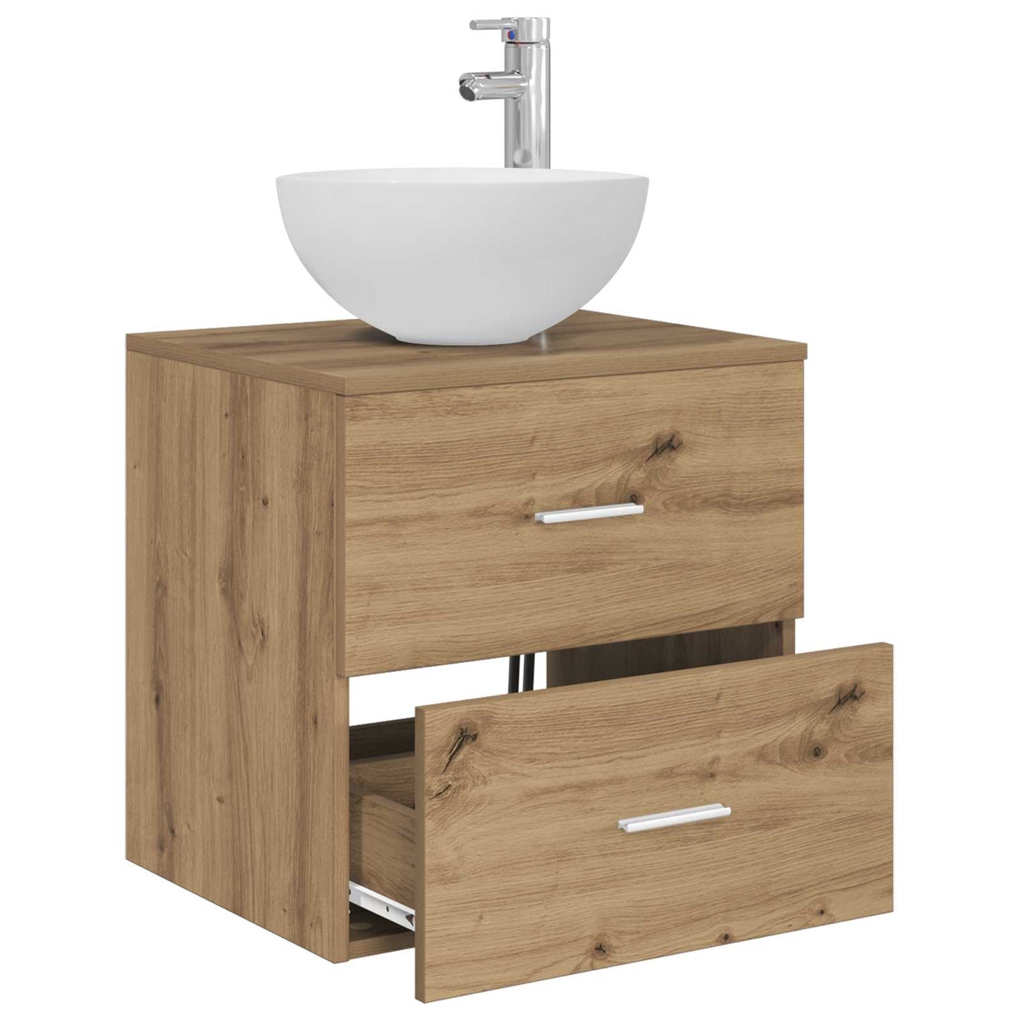 vidaXL Wall-Mounted Sink Vanity Artisan Oak 49.5 x 35 x 63 cm