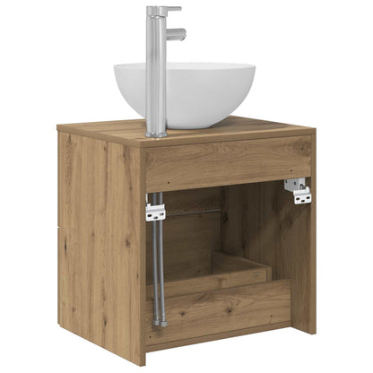 vidaXL Wall-Mounted Sink Vanity Artisan Oak 49.5 x 35 x 63 cm