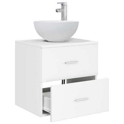 vidaXL Wall-Mounted Sink Vanity White 49.5 x 41 x 64.5 cm