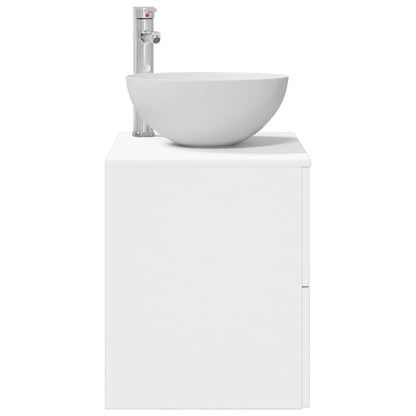 vidaXL Wall-Mounted Sink Vanity White 49.5 x 41 x 64.5 cm