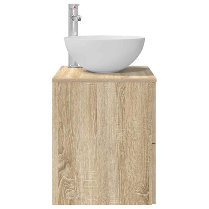 vidaXL Wall-Mounted Sink Vanity Sonoma Oak 49.5 x 41 x 64.5 cm