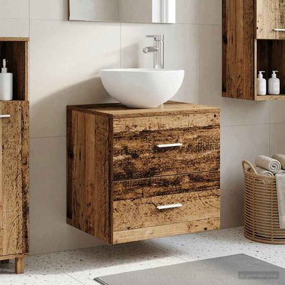 vidaXL Wall-Mounted Sink Vanity Old Wood 49.5 x 41 x 64.5 cm