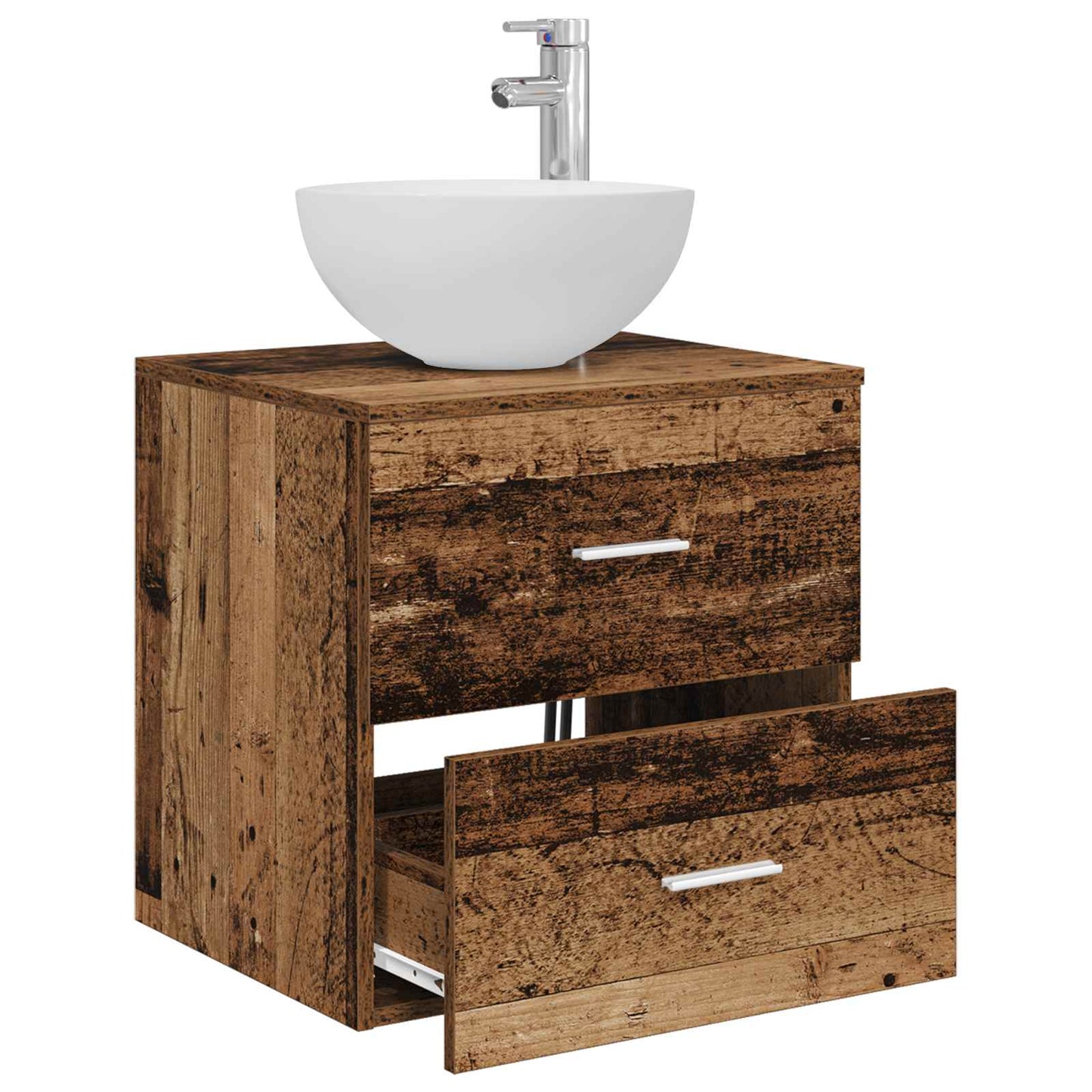 vidaXL Wall-Mounted Sink Vanity Old Wood 49.5 x 41 x 64.5 cm