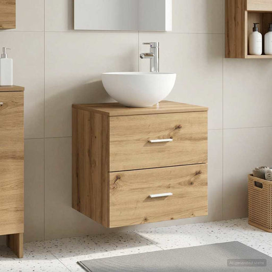 vidaXL Wall-Mounted Sink Vanity Artisan Oak 49.5 x 41 x 64.5 cm