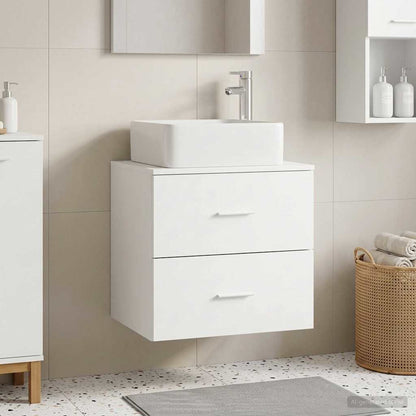 vidaXL Wall-Mounted Sink Vanity White 49.5 x 41 x 63 cm