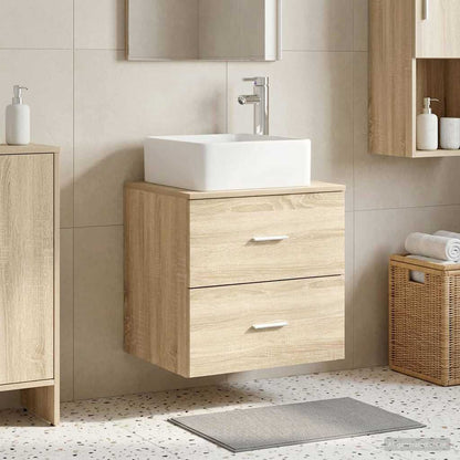 vidaXL Wall-Mounted Sink Vanity Sonoma Oak 49.5 x 41 x 63 cm