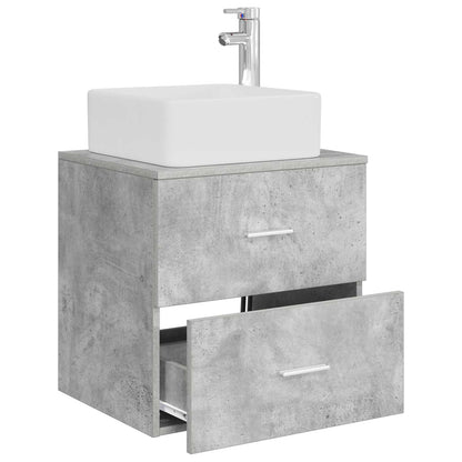 vidaXL Wall-Mounted Sink Vanity Concrete Grey 49.5 x 41 x 63 cm