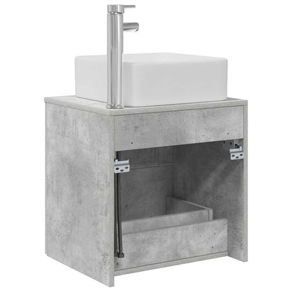 vidaXL Wall-Mounted Sink Vanity Concrete Grey 49.5 x 41 x 63 cm