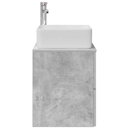 vidaXL Wall-Mounted Sink Vanity Concrete Grey 49.5 x 41 x 63 cm