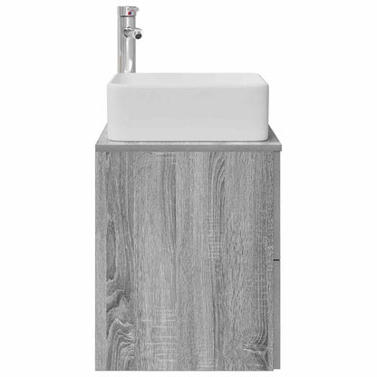 vidaXL Wall-Mounted Sink Vanity Grey Sonoma 49.5 x 41 x 63 cm