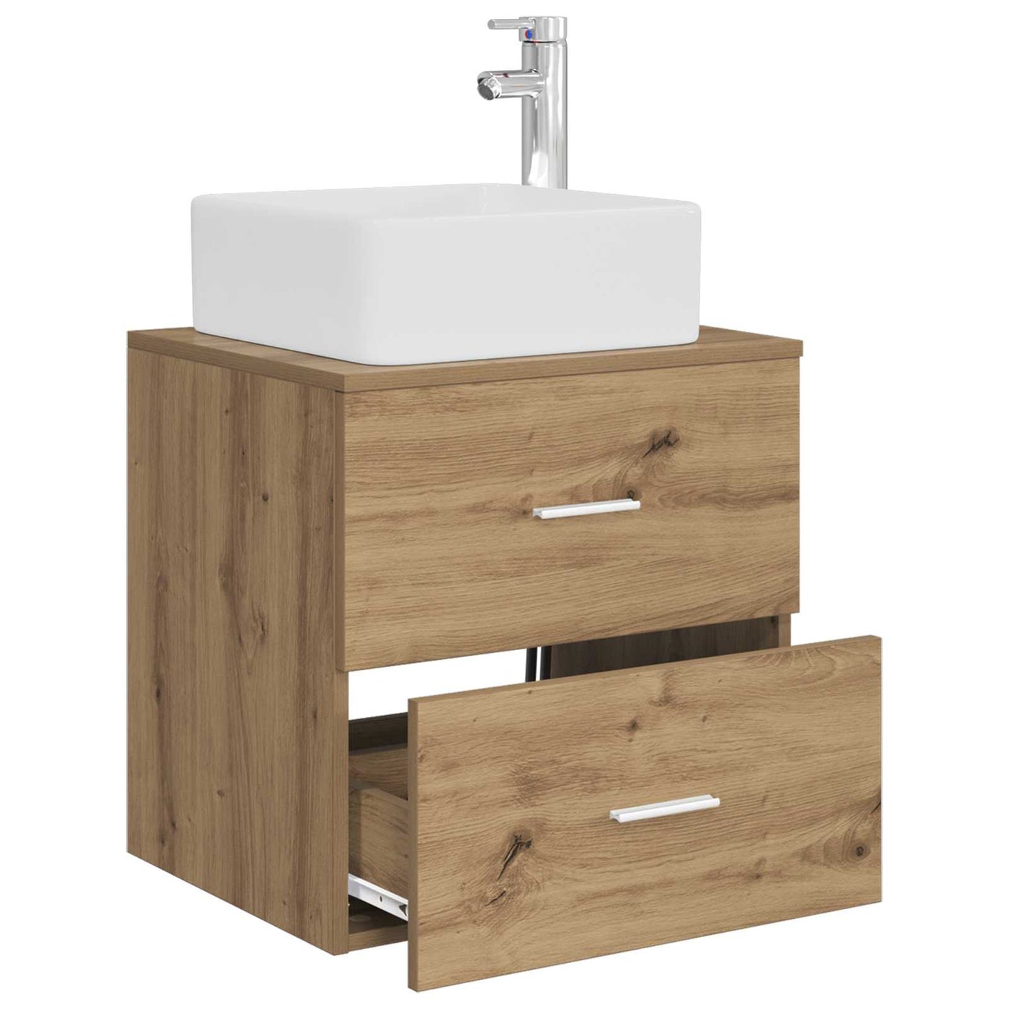 vidaXL Wall-Mounted Sink Vanity Artisan Oak 49.5 x 41 x 63 cm