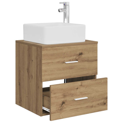 vidaXL Wall-Mounted Sink Vanity Artisan Oak 49.5 x 41 x 63 cm