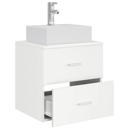 vidaXL Wall-Mounted Sink Vanity White 49.5 x 41 x 62.5 cm