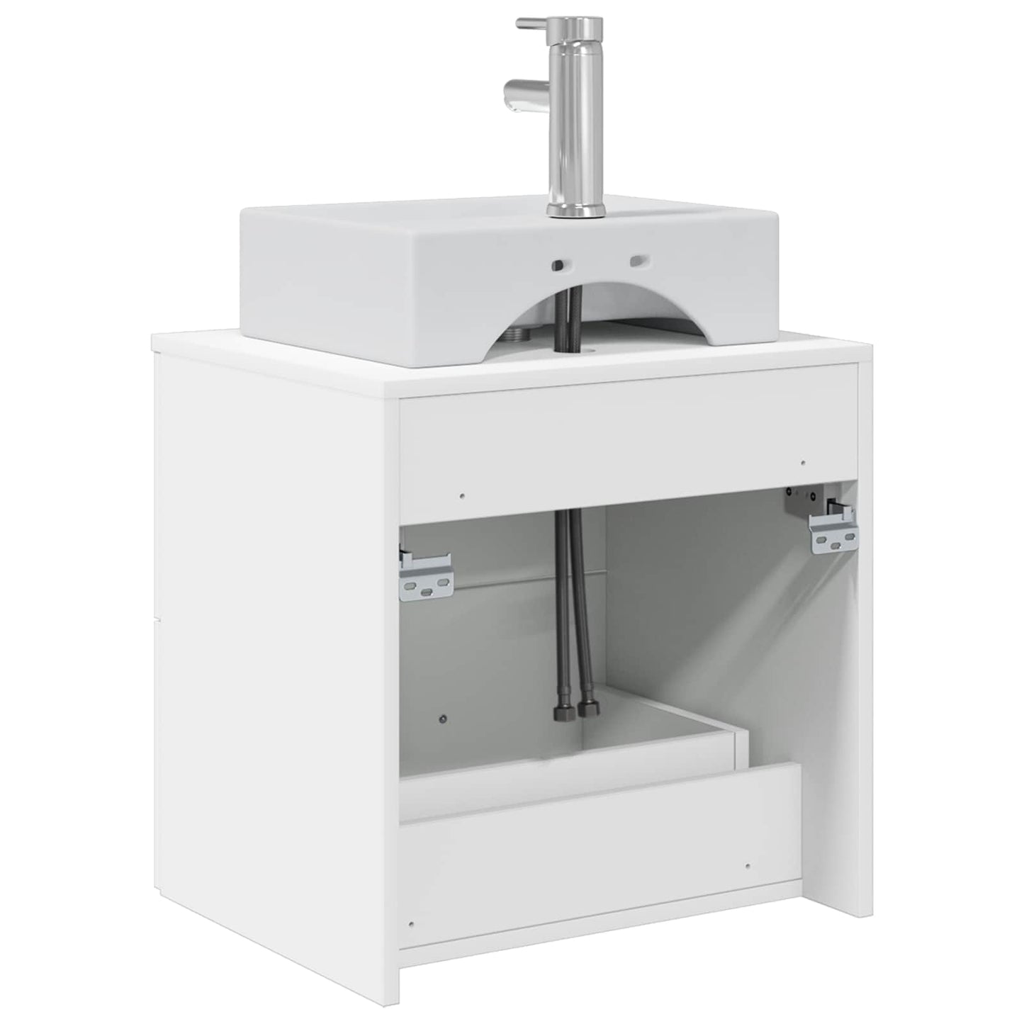 vidaXL Wall-Mounted Sink Vanity White 49.5 x 41 x 62.5 cm
