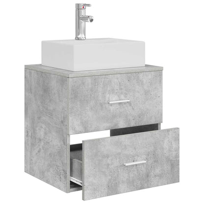 vidaXL Wall-Mounted Sink Vanity Concrete Grey 49.5 x 41 x 62.5 cm
