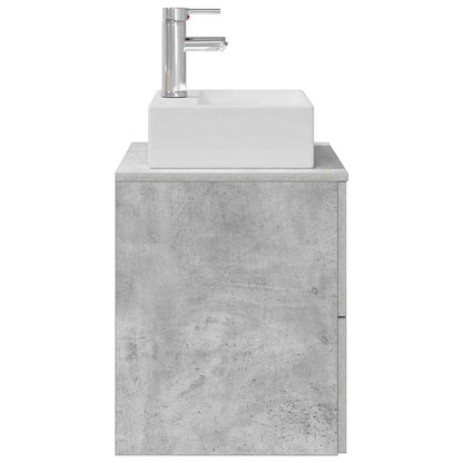 vidaXL Wall-Mounted Sink Vanity Concrete Grey 49.5 x 41 x 62.5 cm