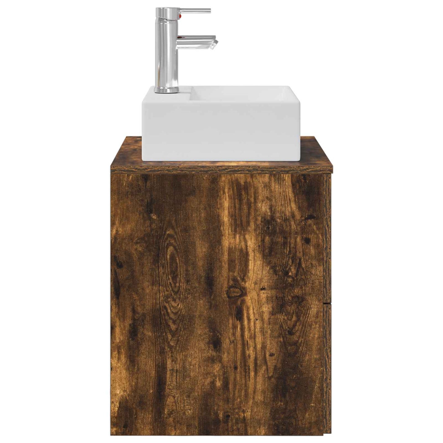 vidaXL Wall-Mounted Sink Vanity Smoked Oak 49.5 x 41 x 62.5 cm