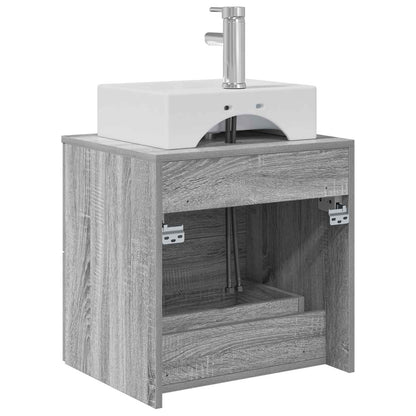 vidaXL Wall-Mounted Sink Vanity Grey Sonoma 49.5 x 41 x 62.5 cm