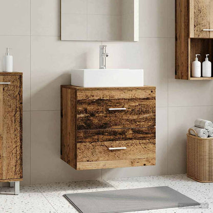 vidaXL Wall-Mounted Sink Vanity Old Wood 49.5 x 41 x 62.5 cm